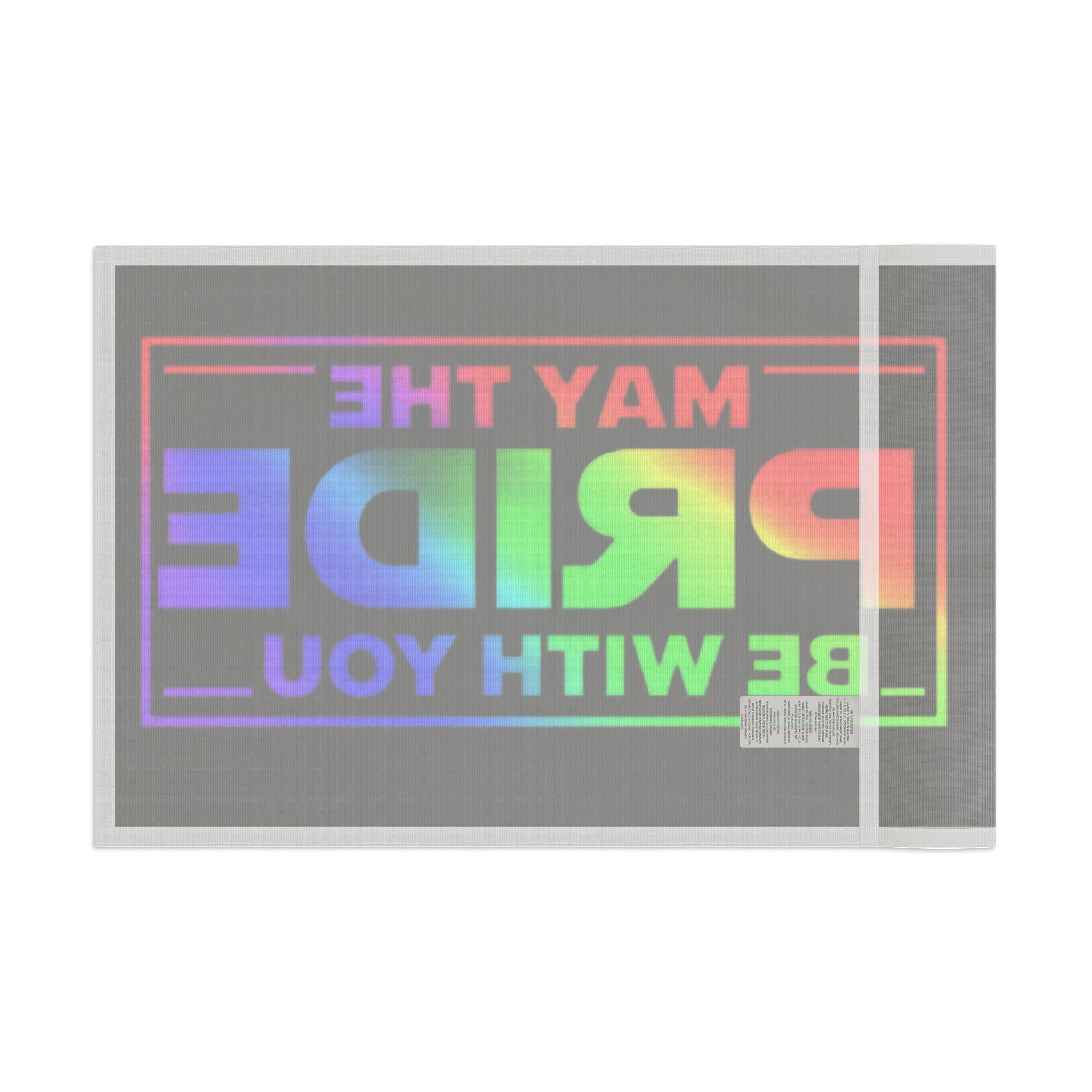 May the Pride Be With You Flag - Aesthetic LGBTQ+ Banner for Celebration & Home Decor