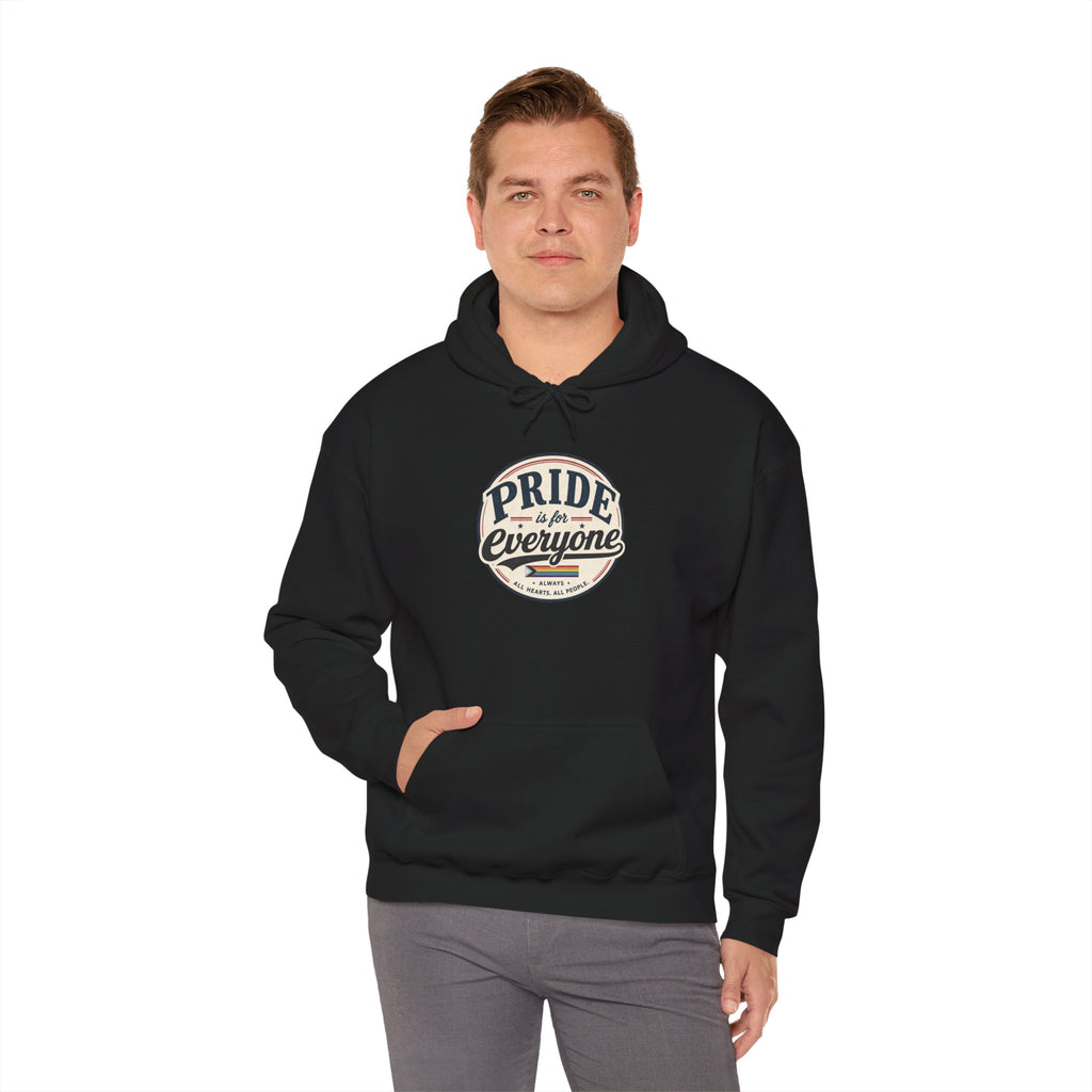 Pride Is For Everyone Pullover Hoodie — Vintage Graphic Inclusivity Sweatshirt