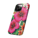 Tropical Hibiscus Phone Case for iPhone — Floral Tough Protective Cover