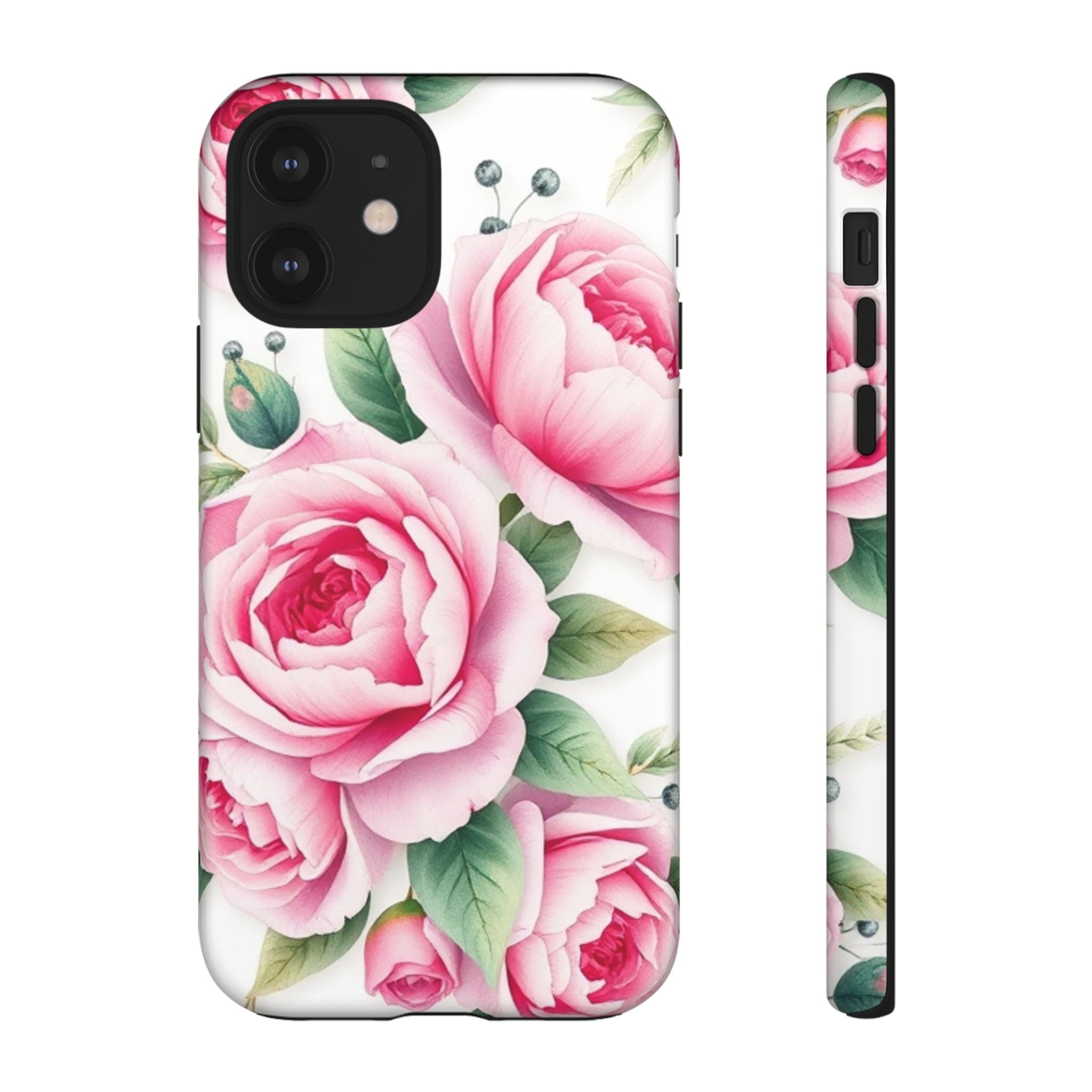 Android OR iPhone Compatible Cases - Pink Flower Design - Unique Tough Cases