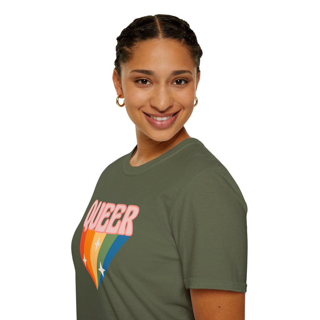 Queer Rainbow Sparkle Pride Tree Las Vegas T-Shirt