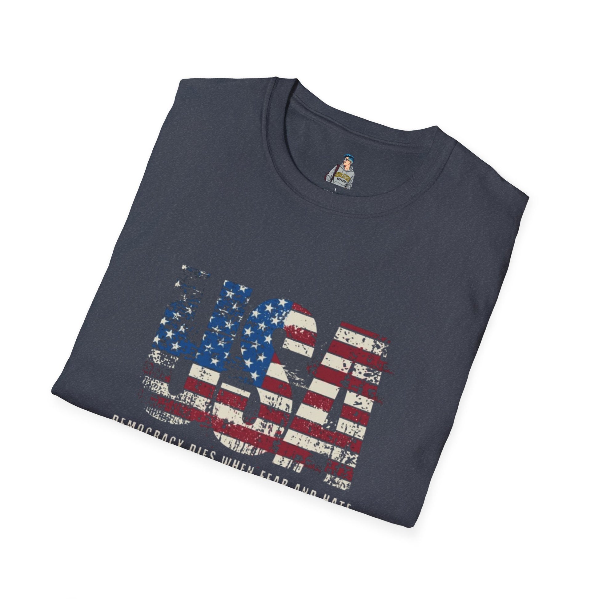 USA Democracy Statement Unisex Softstyle T-Shirt