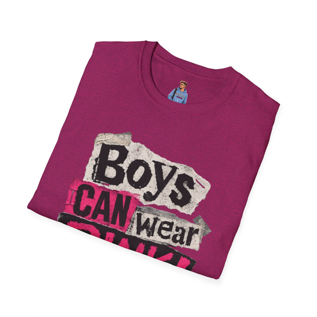 Boys Can Wear Pink T-Shirt — Bold Retro Feminist Graphic Tee