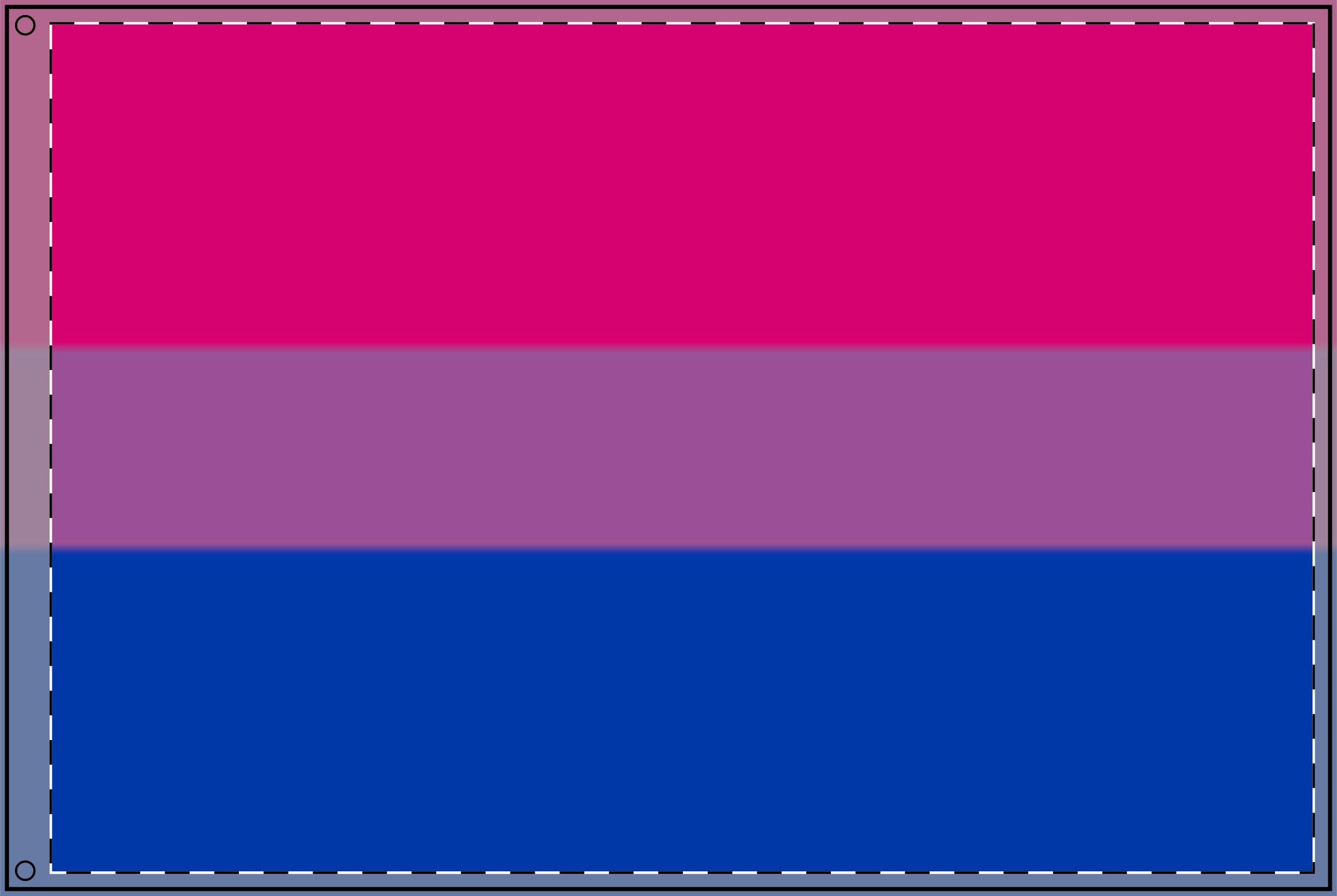 Double Sided Bisexual Pride Flag - Celebrate Inclusivity and Support LGBTQ+ Pride