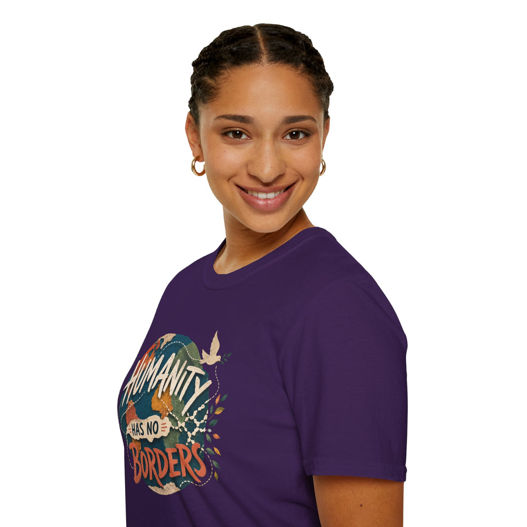 Humanity Has No Borders T-Shirt — Earth & Peace Graphic Tee