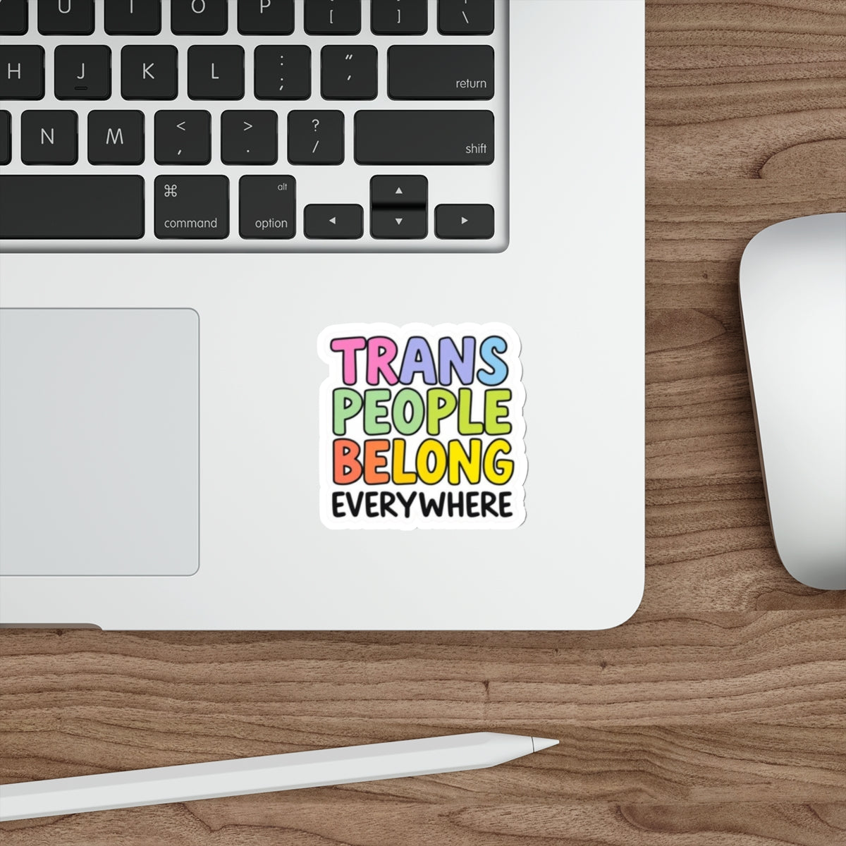 Die-Cut Stickers - TRANS PEOPLE BELONG EVERYWHERE