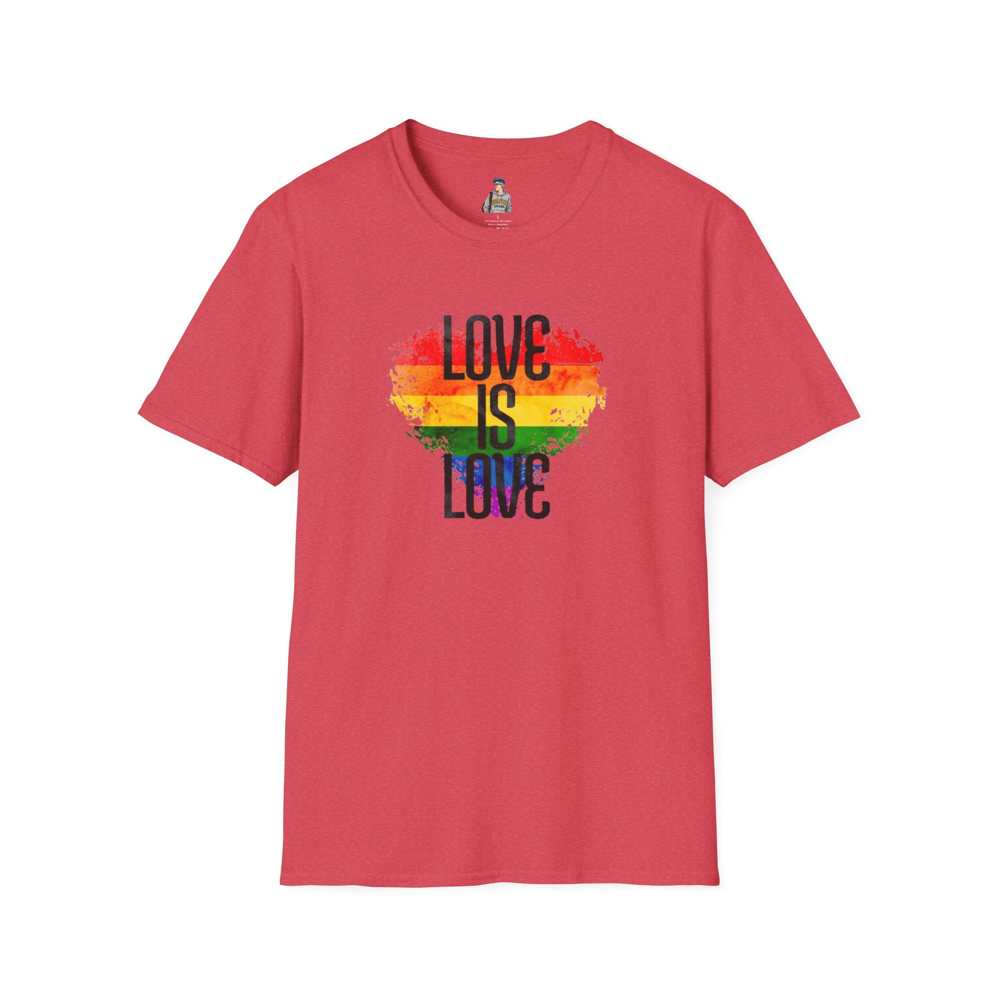 Pride Love Is Love Unisex Softstyle T-Shirt - EqualiTees.Me
