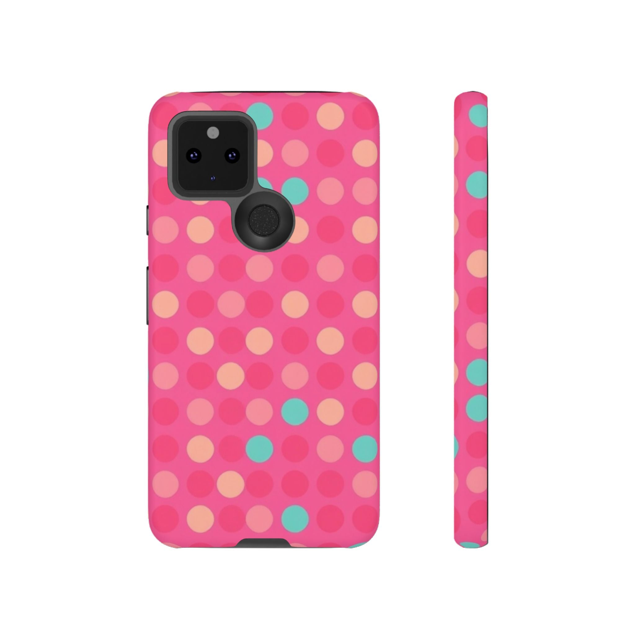 Android OR iPhone Protective Cases - Retro Polka Dots Pattern Tough Case