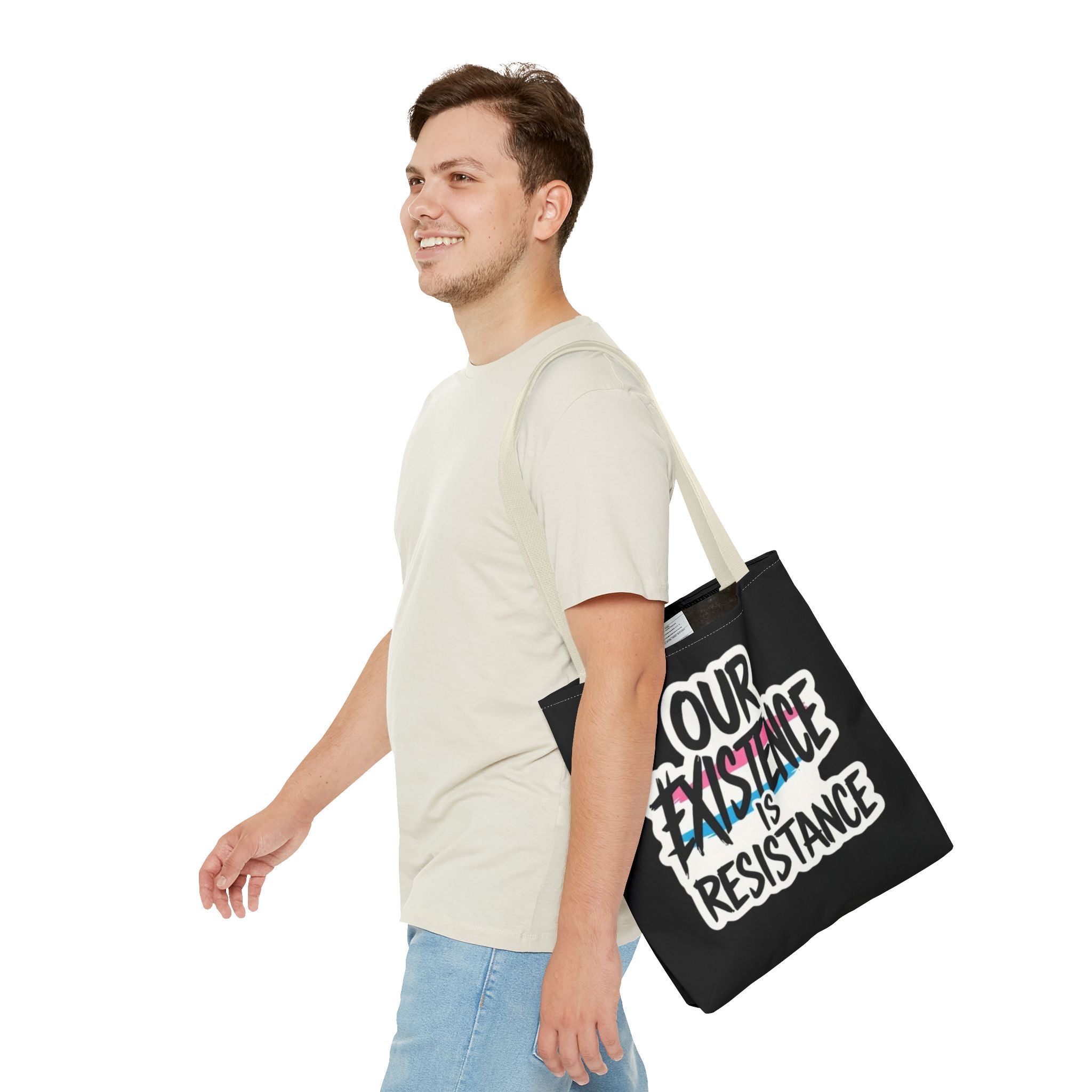 Our Existence Is Resistance Trans Protest Tote Bag
