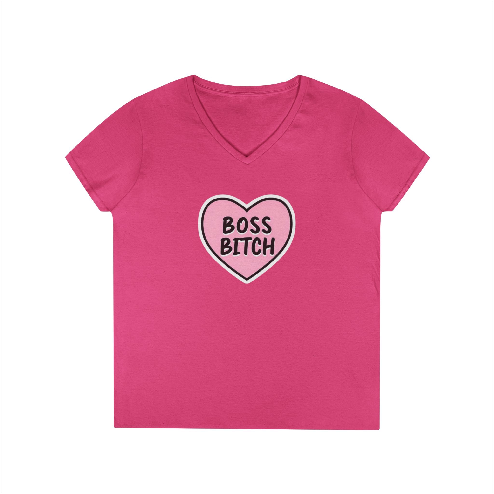 Boss Bitch Ladies' V-Neck T-Shirt | Empowering Casual Wear