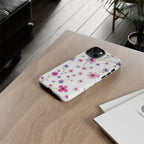 Floral Pink Wildflower Tough Phone Case for iPhone