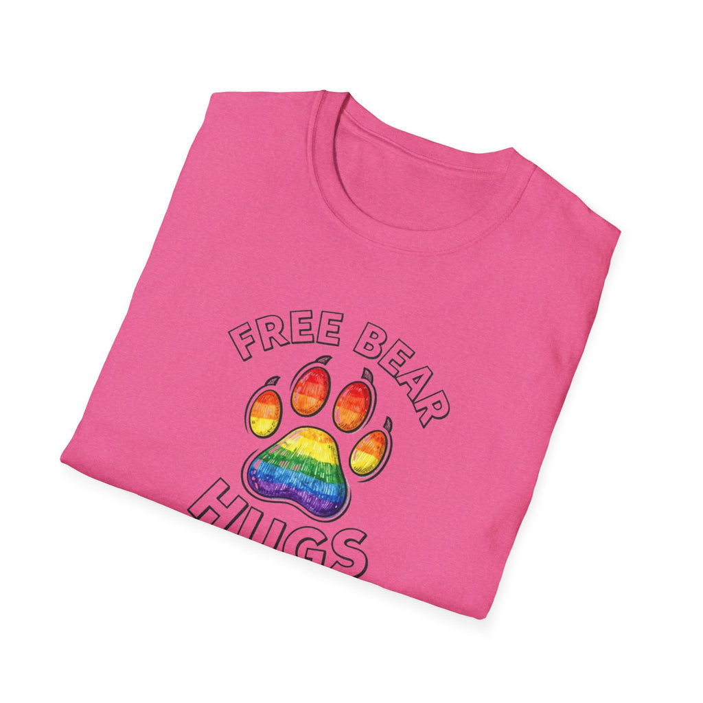 Free Bear Hugs Rainbow Paw T-Shirt