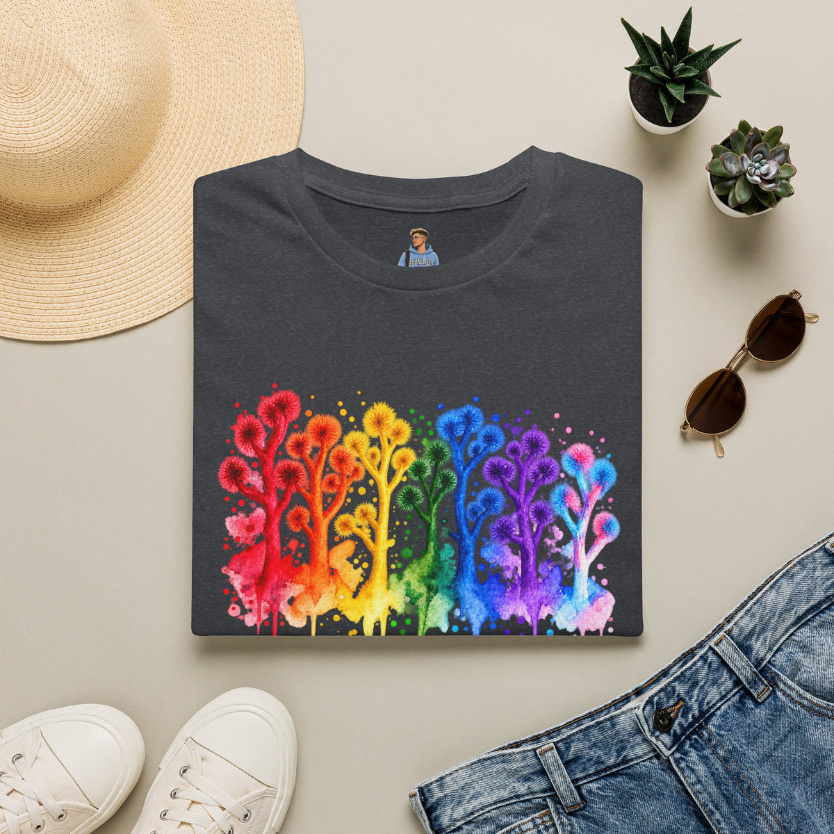Pride Tree Las Vegas White Text T-shirt