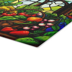 Stained Glass Vegetable Cutting Board - Vibrant Kitchen Décor for Food Lovers