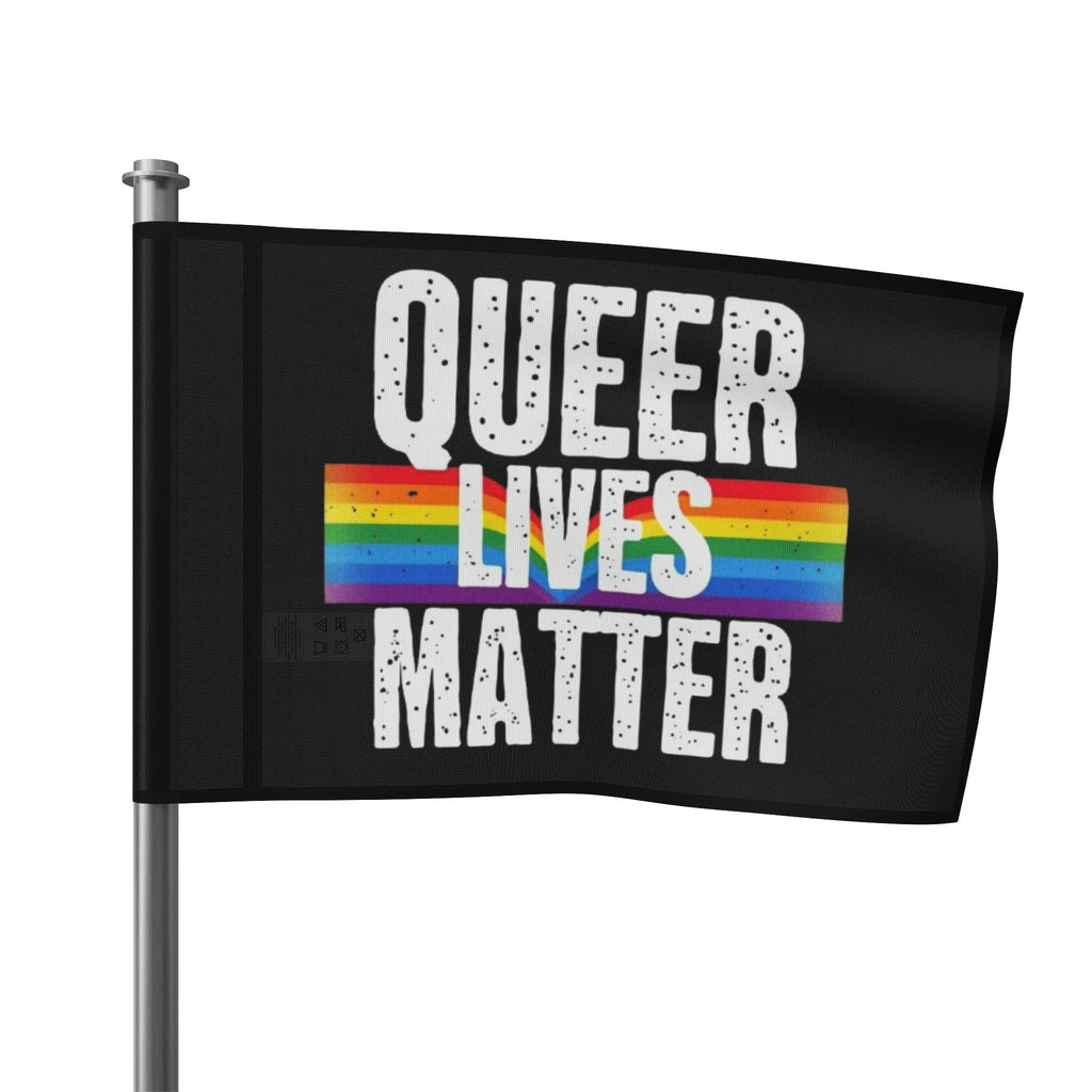 Queer Lives matter Flag - Aesthetic LGBTQ+ Banner for Celebration & Home Decor