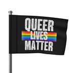 Queer Lives matter Flag - Aesthetic LGBTQ+ Banner for Celebration & Home Decor