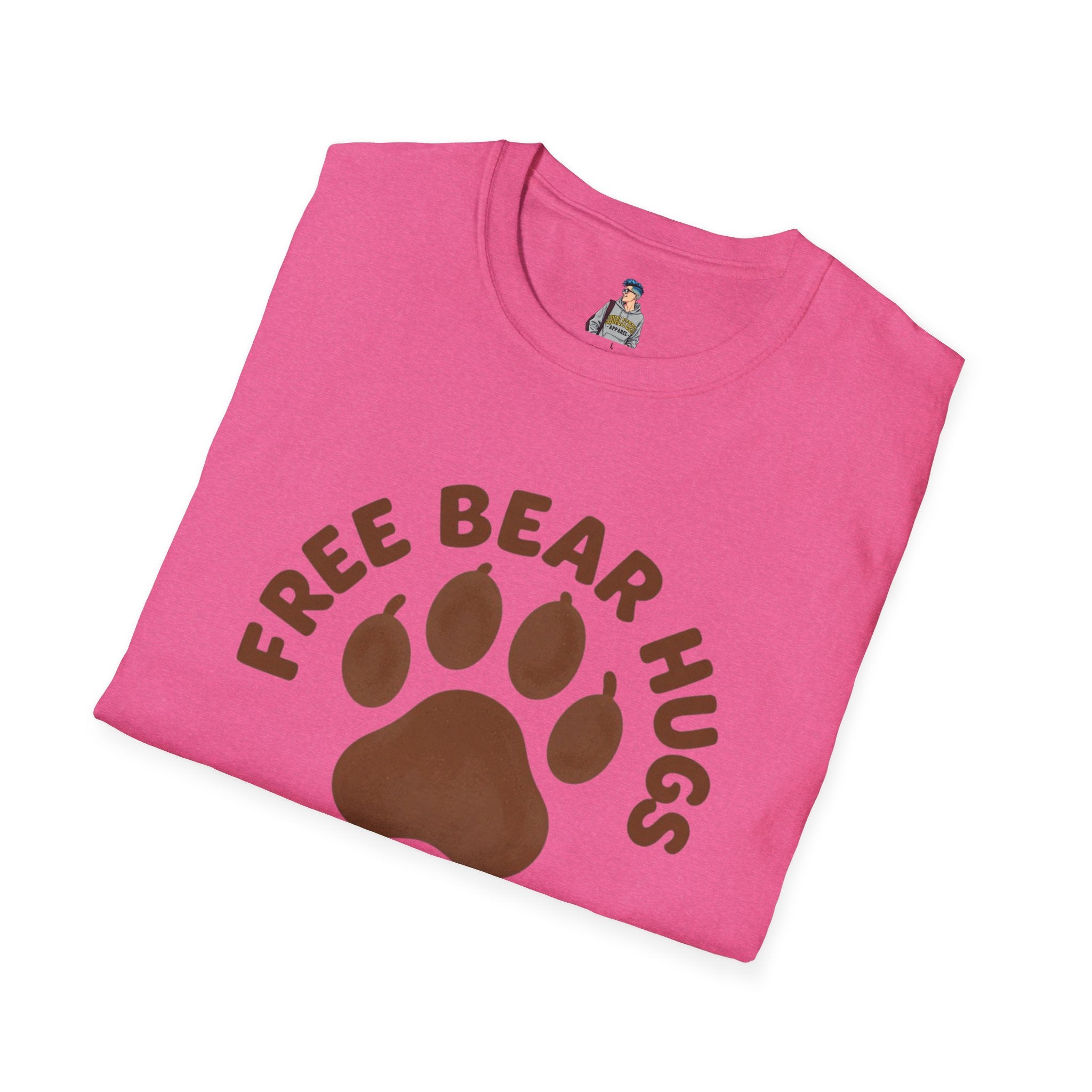 Free Bear Hugs T-Shirt — Cute Paw Print Wildlife Tee