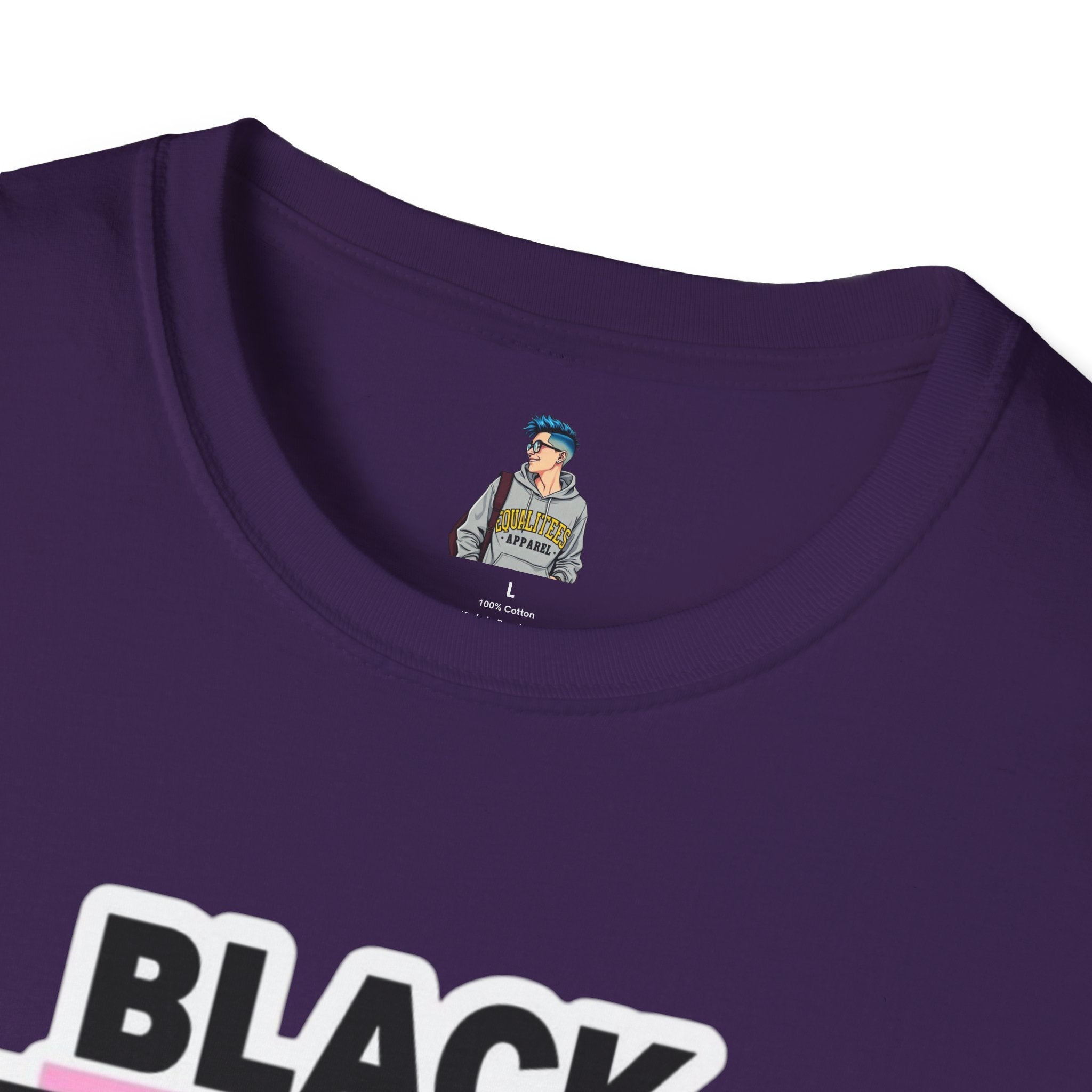 Unisex Softstyle T-Shirt - Black Trans Lives Matter Statement Tee