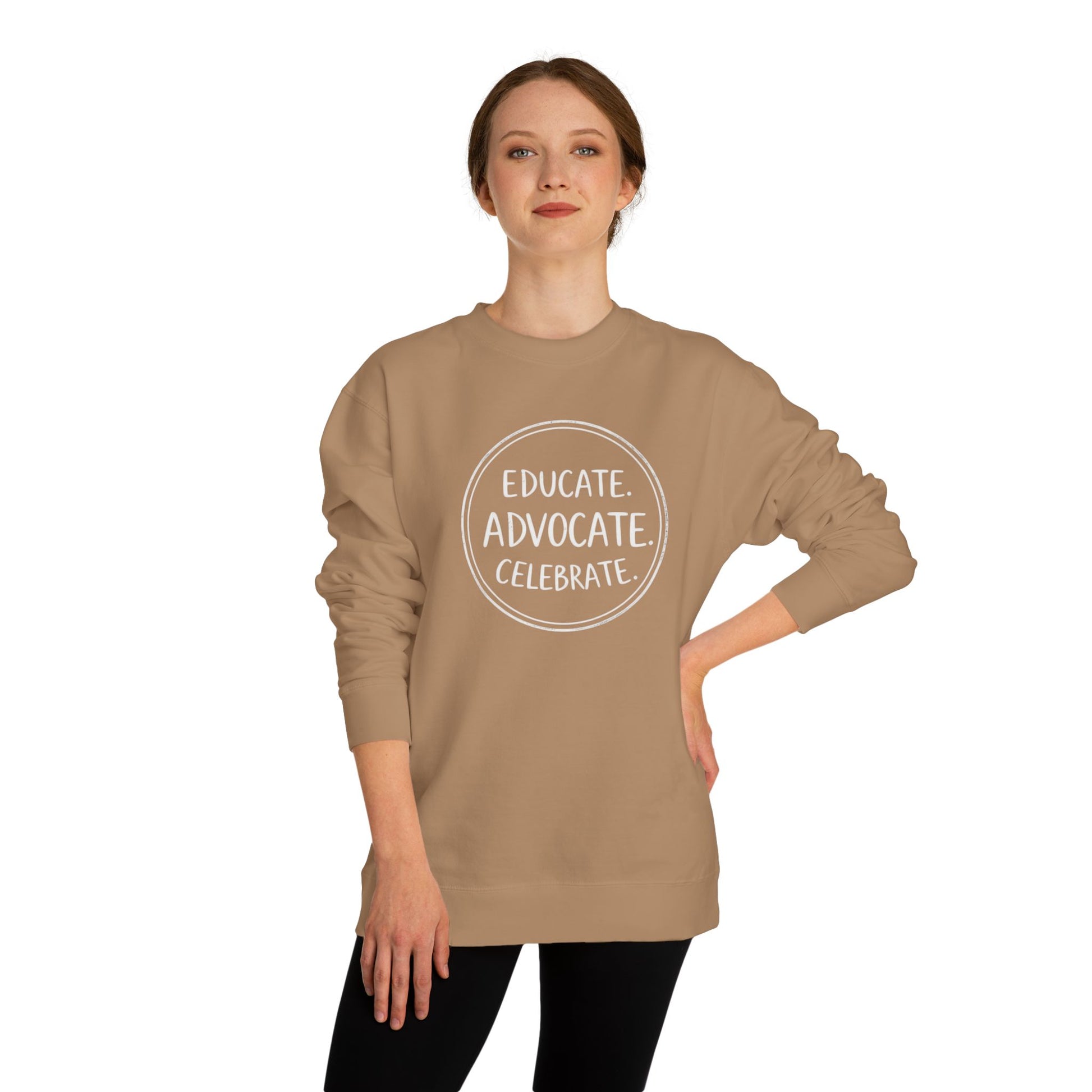 Educate, Advocate, Celebrate Incognito Pride Unisex Crew Neck Sweatshirt