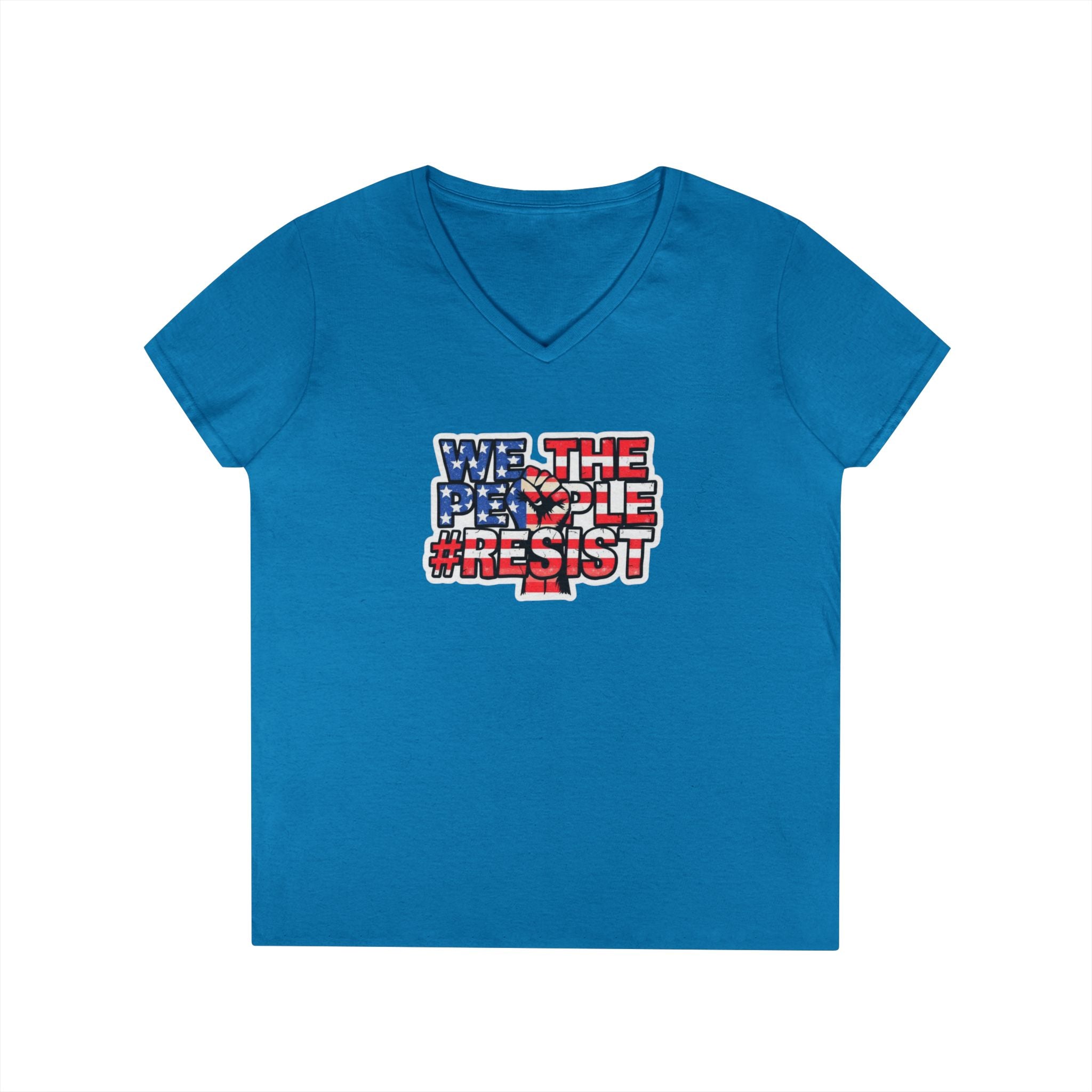 We The People Resist Ladies' V-Neck Protest T-Shirt