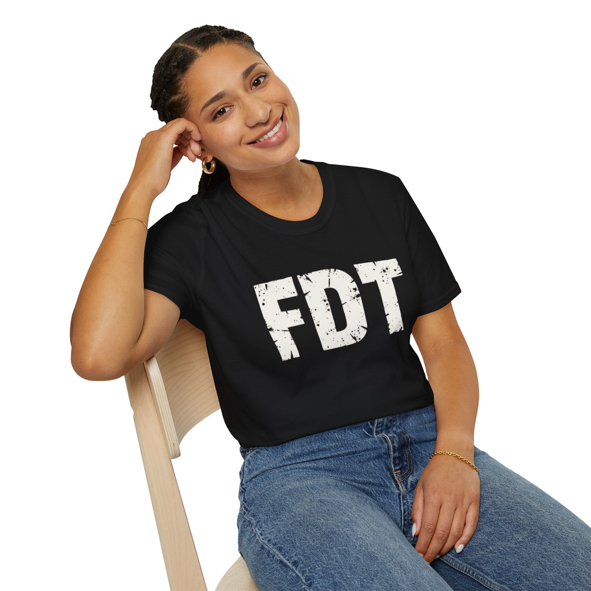 FDT Distressed Graphic T‑Shirt — Bold Statement Tee