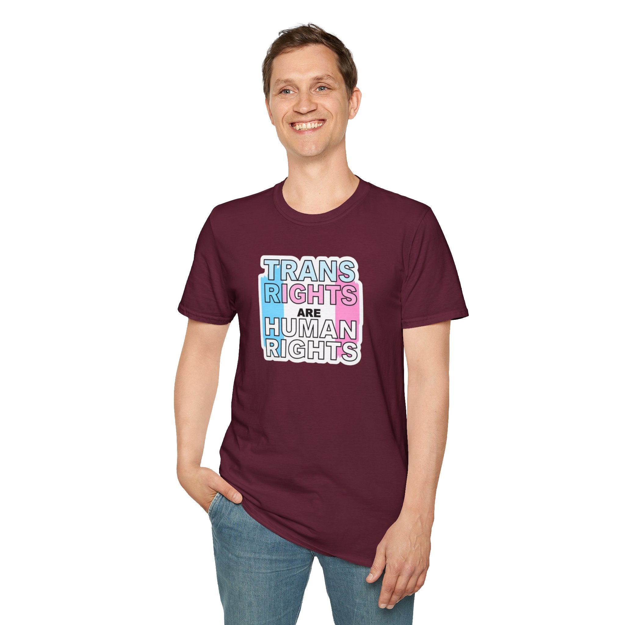 Trans Rights Unisex Softstyle T-Shirt - Support Equality & Trans Rights