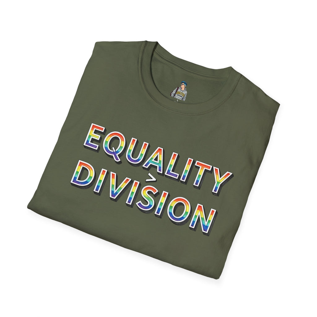 Equality is Greater Than Division T-Shirt — Rainbow Pride Graphic Tee