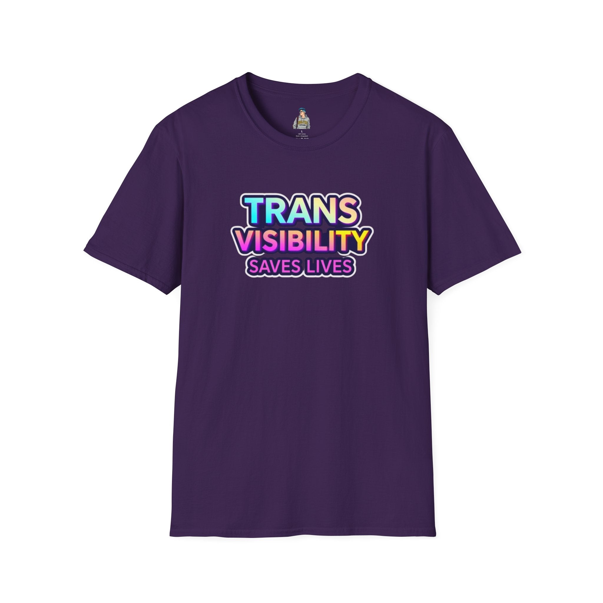 Unisex Softstyle T-Shirt - Trans Visibility Saves Lives Statement Tee