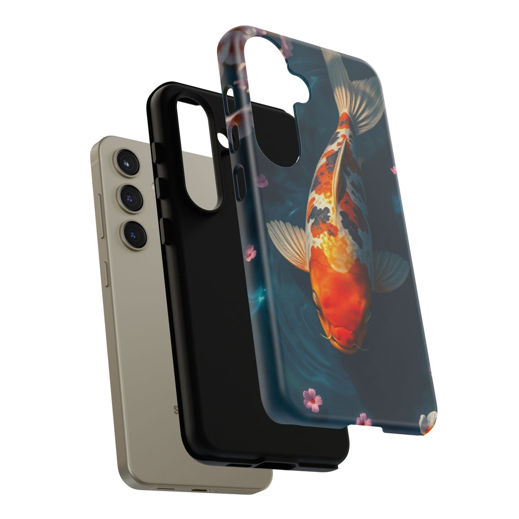 Peaceful Koi Cherry Blossom Tough Cases For Android & iPhone