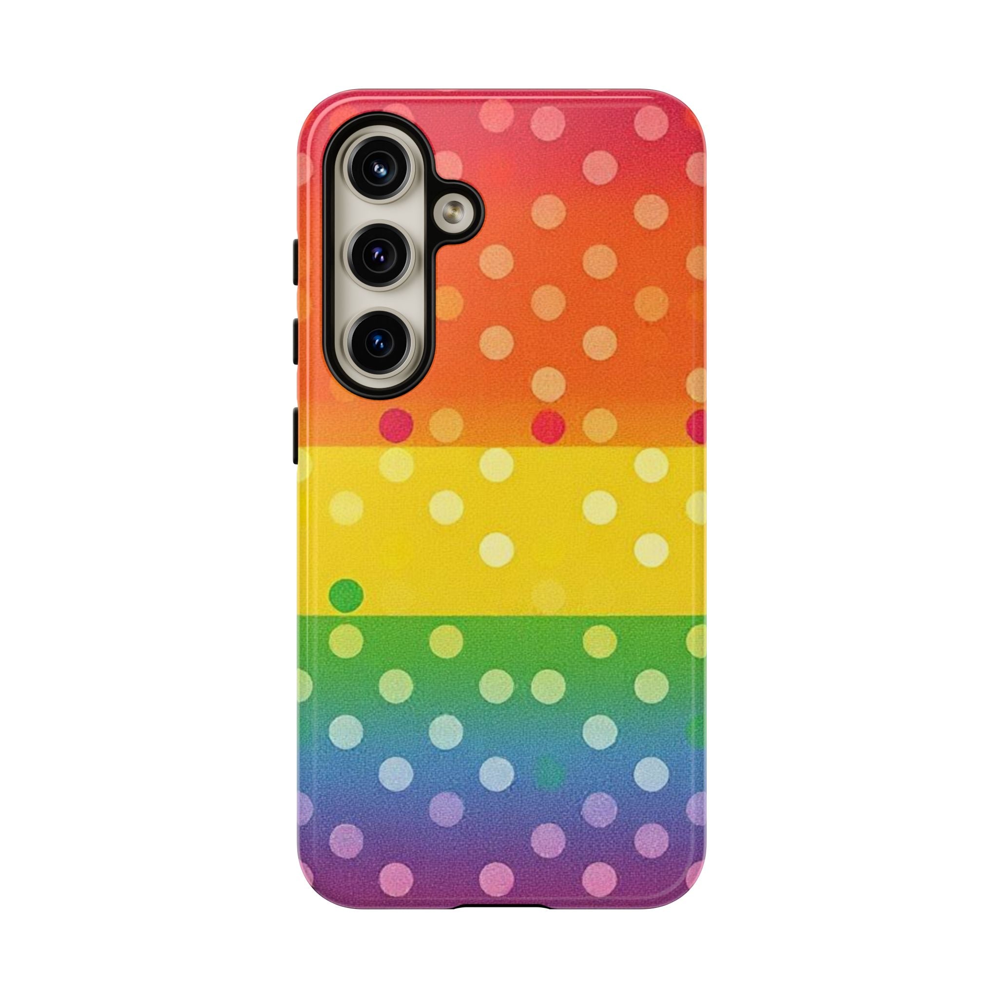 Rainbow Polka-Dot Tough Case for Android