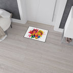 Vibrant Rainbow Footprints Heavy Duty Floor Mat - Artistic Home Decor