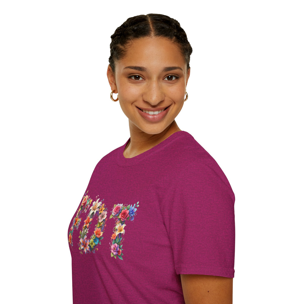 FDT Bold Floral Typography T-Shirt