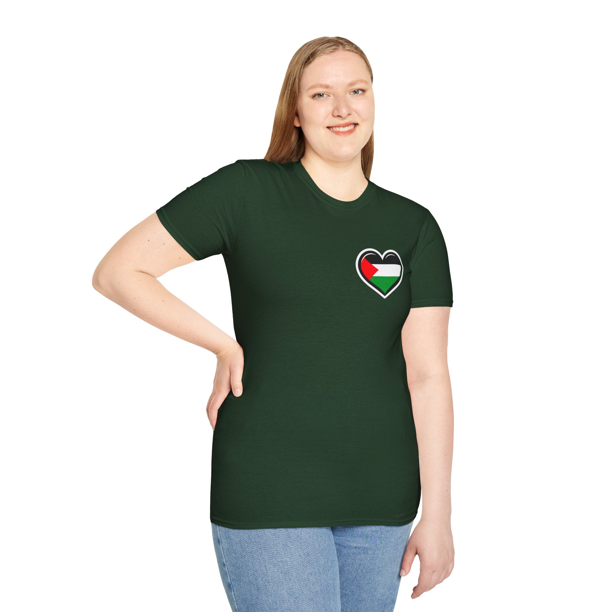 Unisex Softstyle T-Shirt: Stand with Gaza & We Are All Palestine Graphic Tee