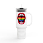 Rainbow Tongue Insulated Travel Mug - 40oz, Perfect for Pride Celebrations