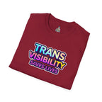 Unisex Softstyle T-Shirt - Trans Visibility Saves Lives Statement Tee