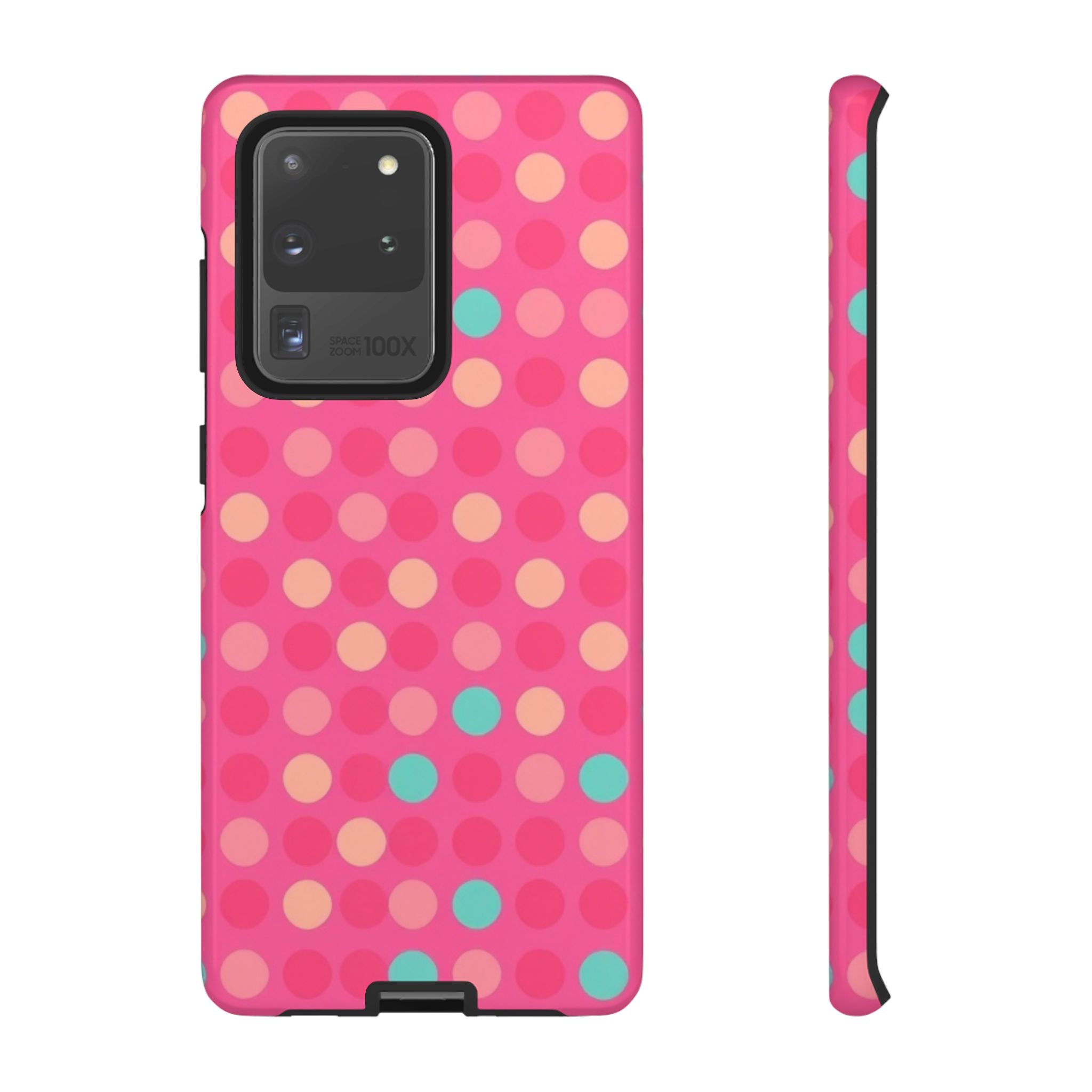 Android OR iPhone Protective Cases - Retro Polka Dots Pattern Tough Case