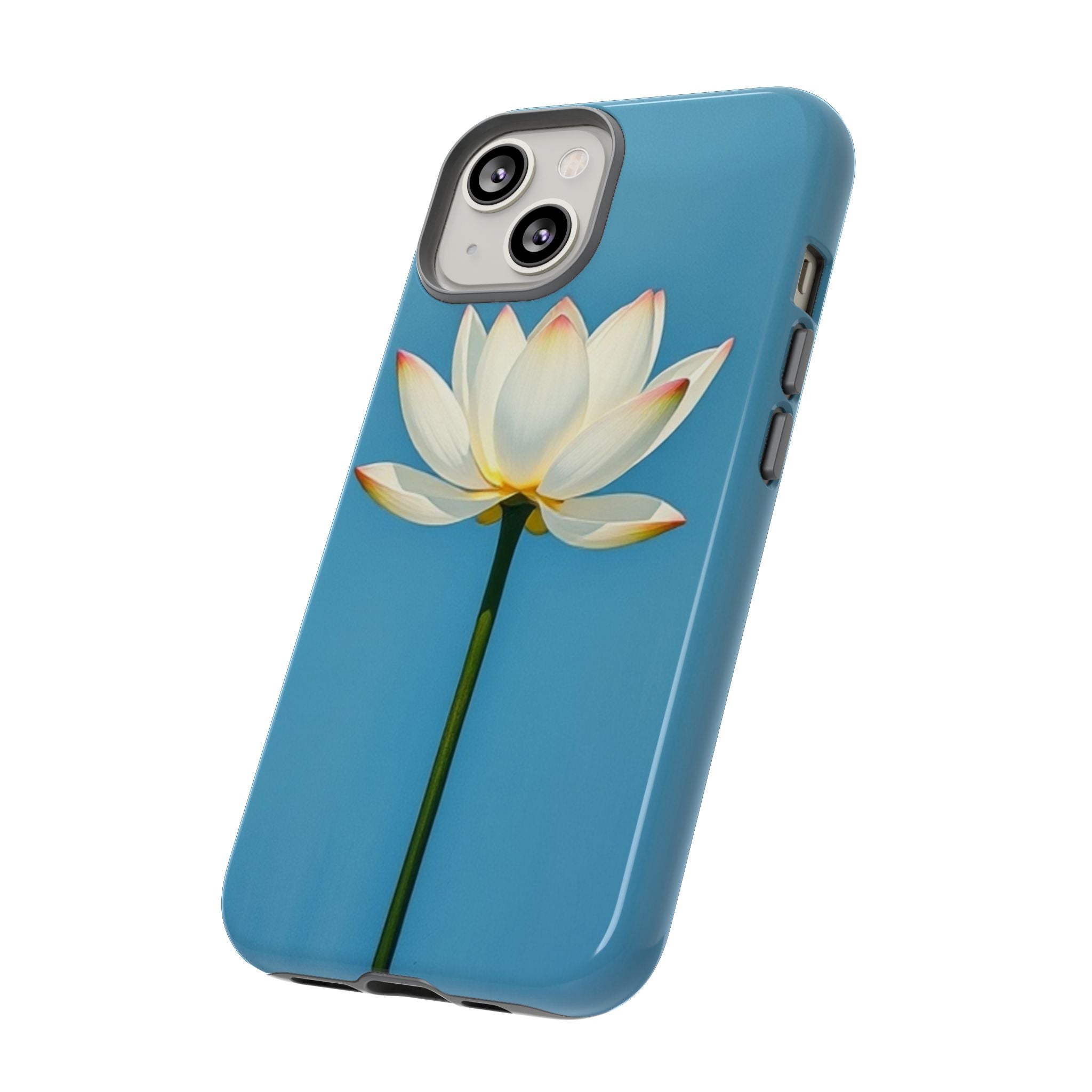 Open White Peace Lily Design Tough Case For Android & iPhone
