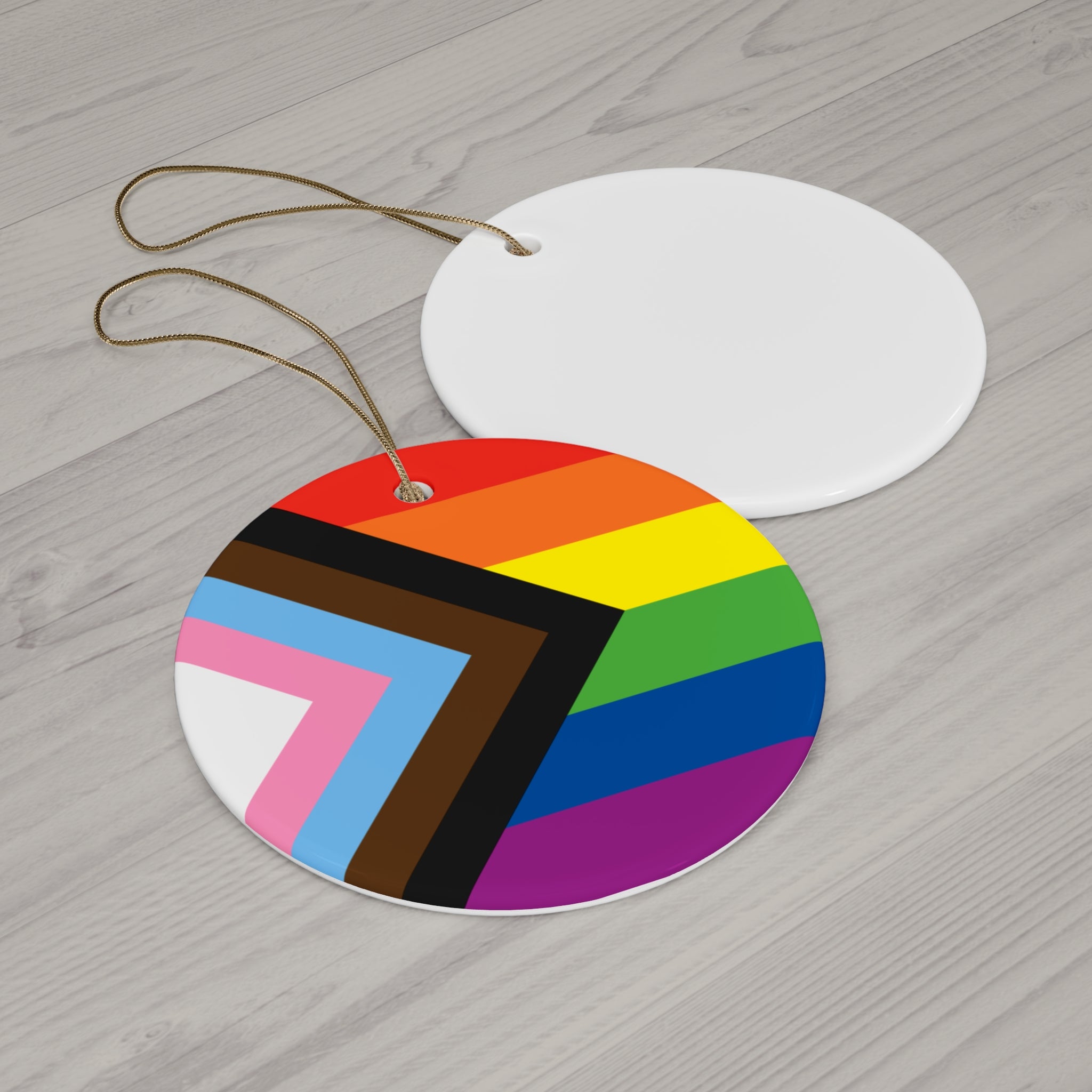 Pride Celebration Ceramic Ornaments - 4 Colorful Shapes