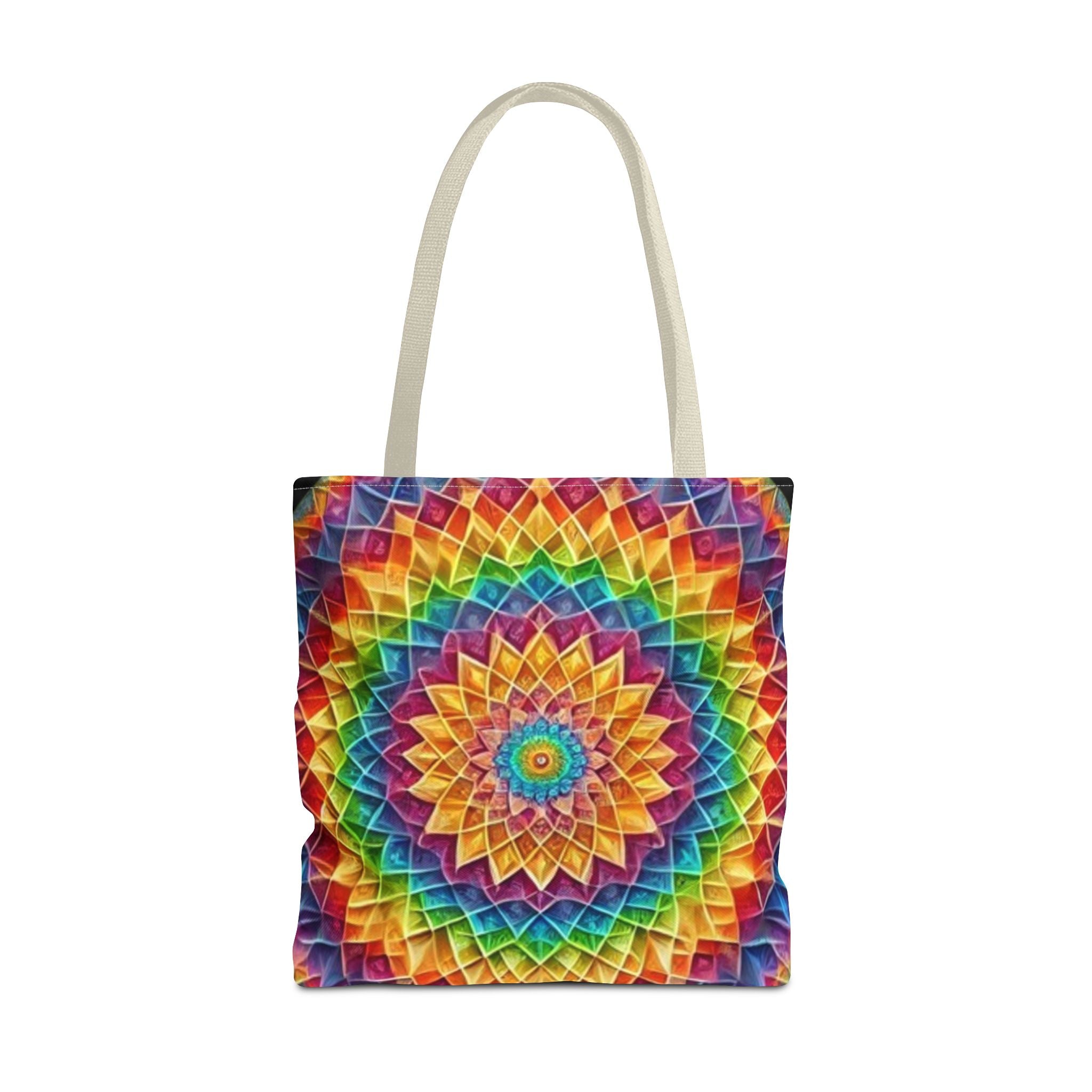 Rainbow Mandala Tote Bag