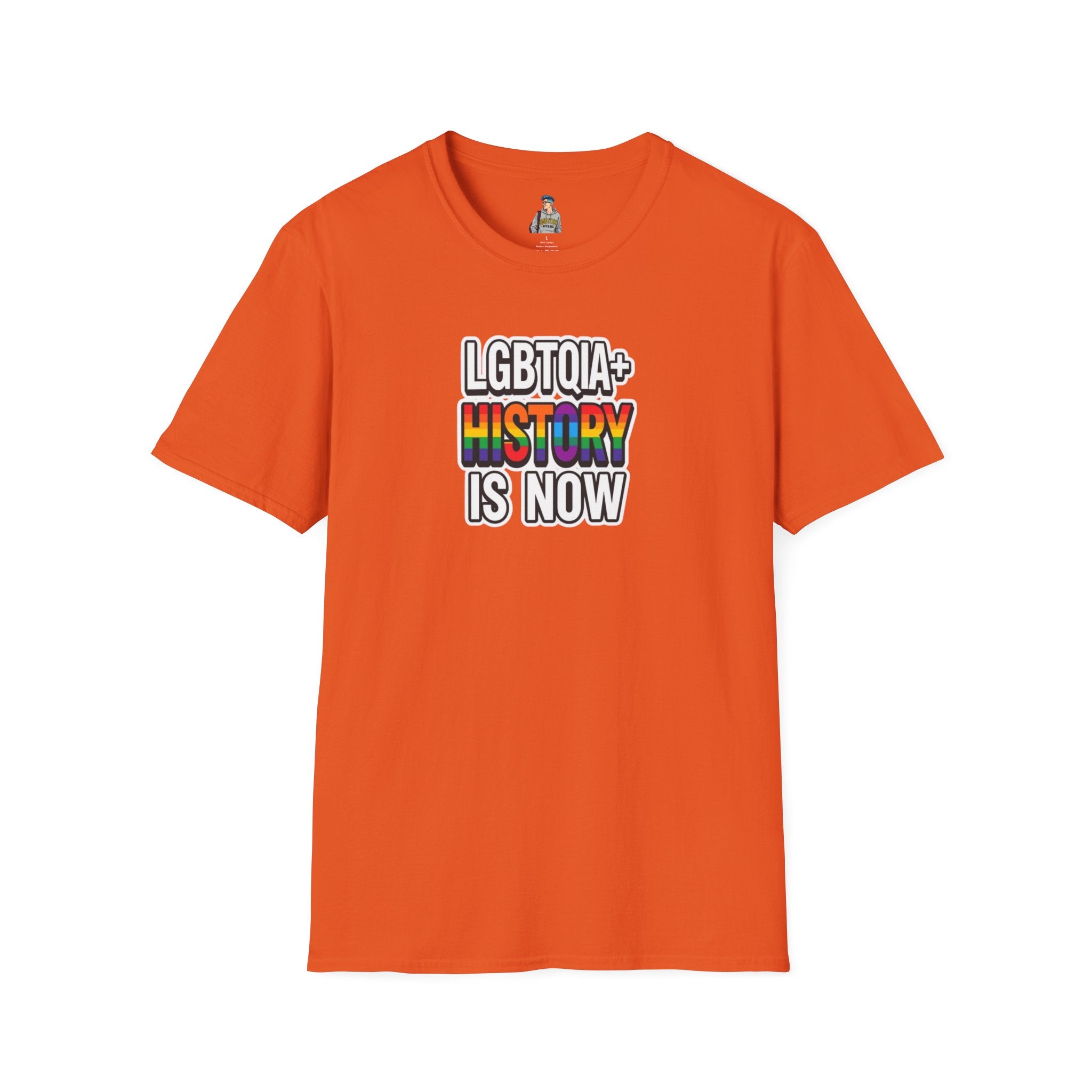 LGBTQIA+ History Is Now Unisex Softstyle T-Shirt
