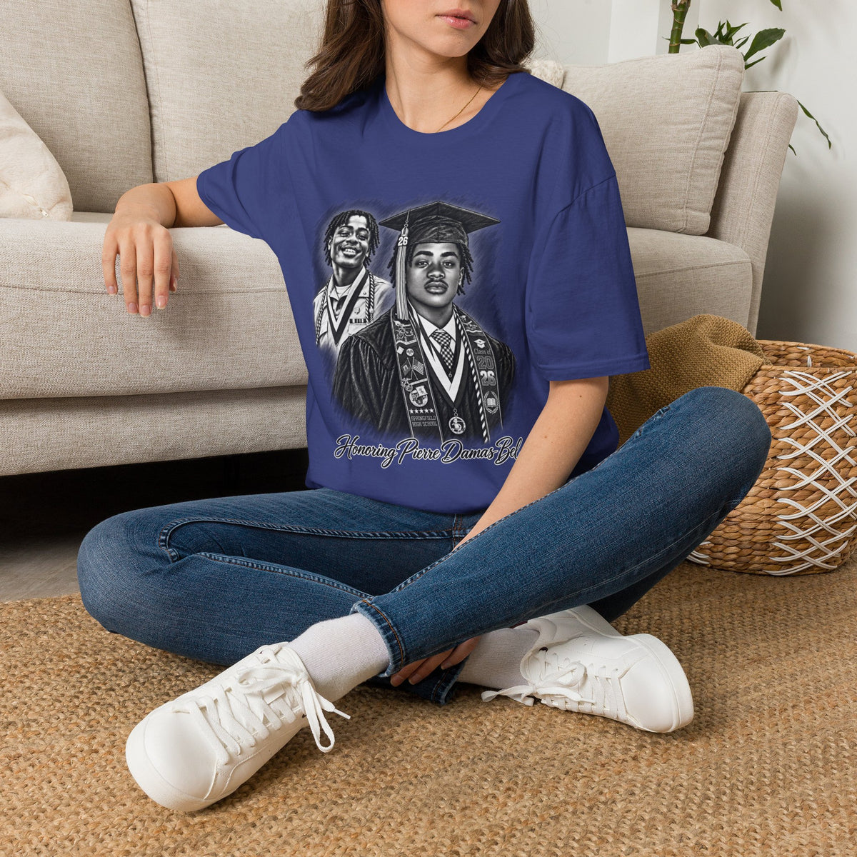 Double Portrait Front - In Memory of Pierre Damas Bel T-Shirt