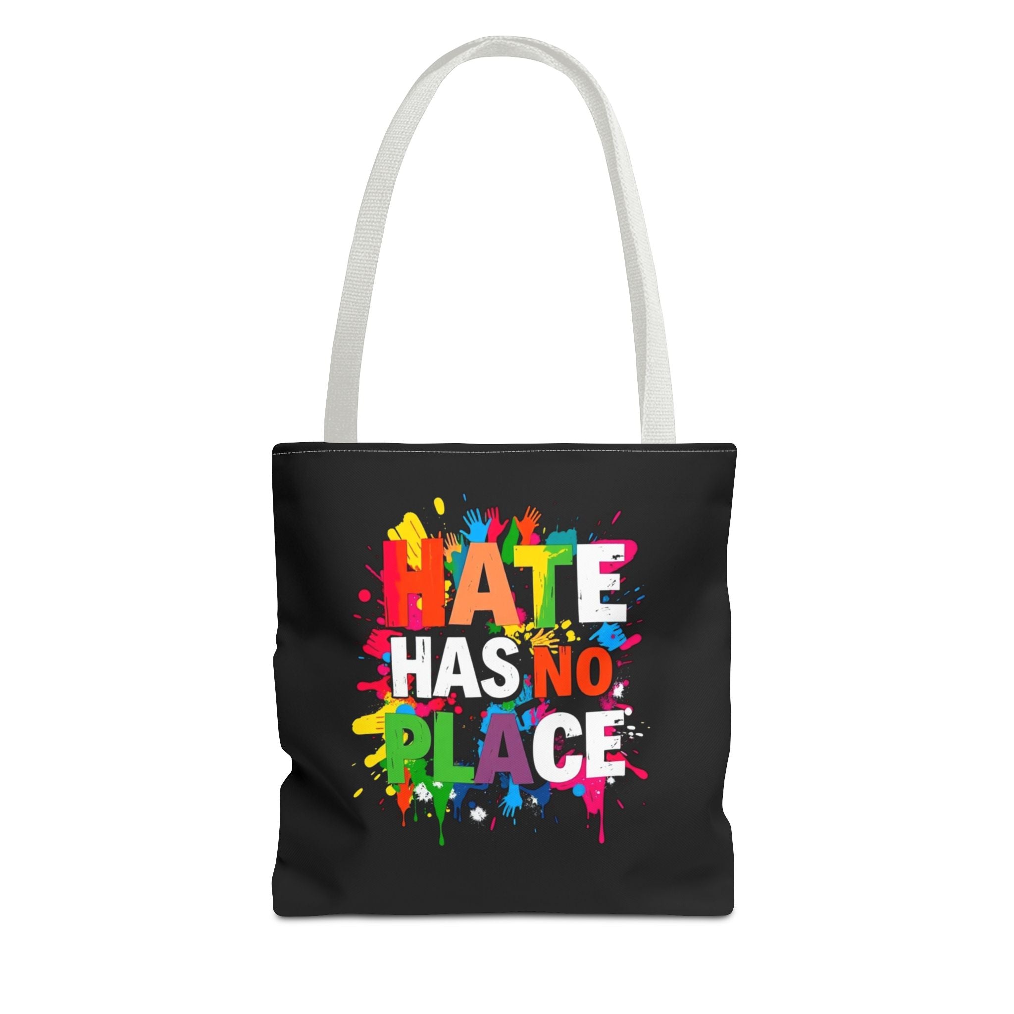 Hate Has No Place Paint Splatter Tote Bag