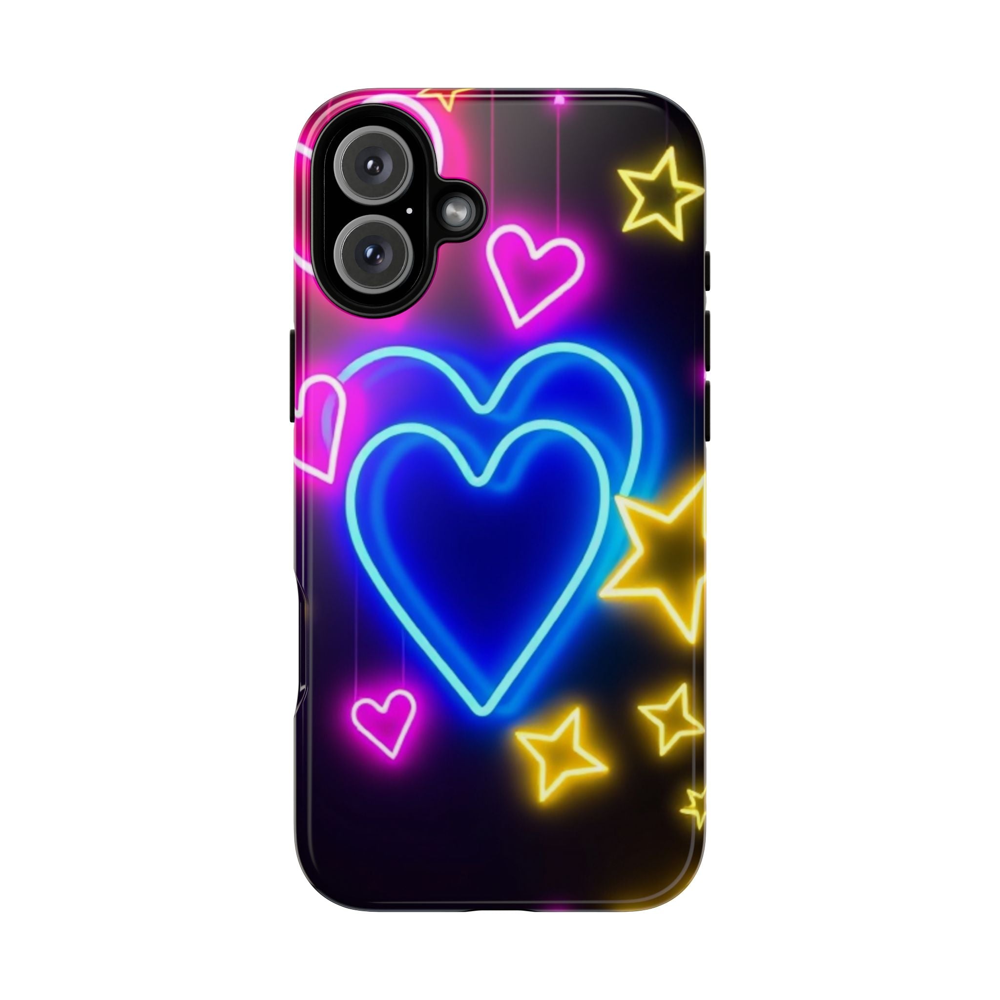 Android OR iPhone Compatible Cases - Neon Love Design - Unique Tough Cases