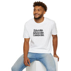 Teacher Advocate T-Shirt - Subtle Pride Educate Advocate Celebrate Design - EqualiTees.Me