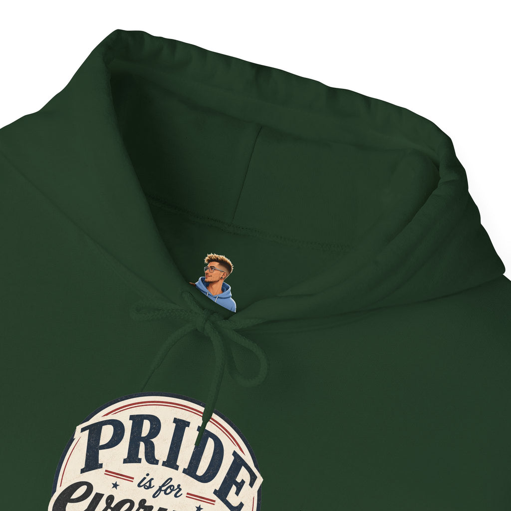 Pride Is For Everyone Pullover Hoodie — Vintage Graphic Inclusivity Sweatshirt