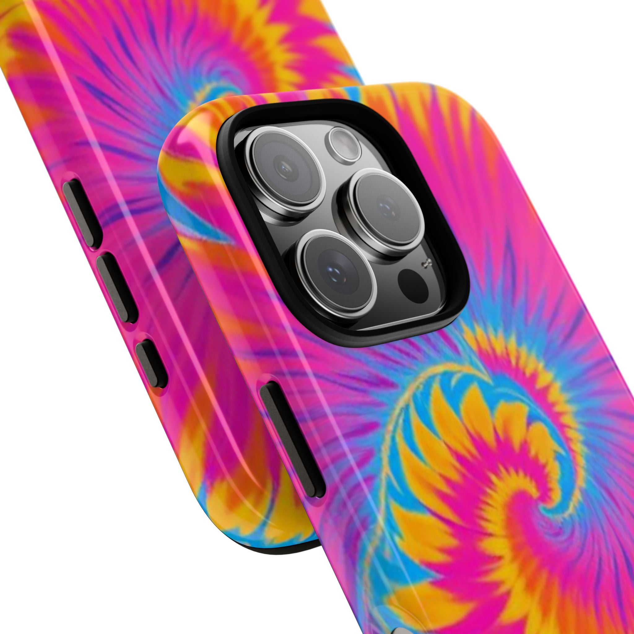 Vibrant Tie-Dye Swirl Protective Tough Case for iPhone
