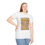 T-Shirt — "Love & Let Love" Retro Rainbow Peace Tee
