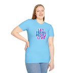 Let Trans People Live Unisex Softstyle T-Shirt - Supportive Statement Tee for LGBTQ+ Pride