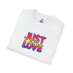 Just Love Unisex Softstyle T-Shirt | Perfect for Pride, Anniversaries, and Everyday Wear