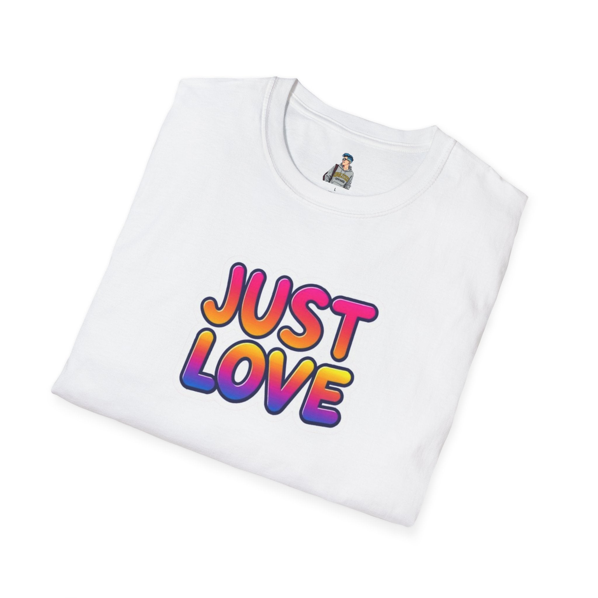 Just Love Unisex Softstyle T-Shirt | Perfect for Pride, Anniversaries, and Everyday Wear